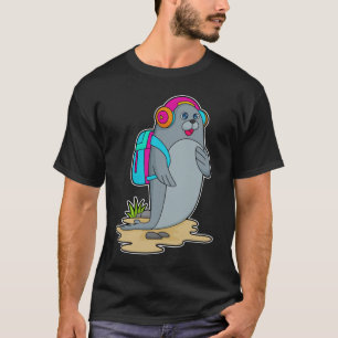 Seal as Hiker with Backpack T-Shirt