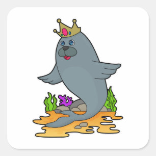 Seal as King with Crown