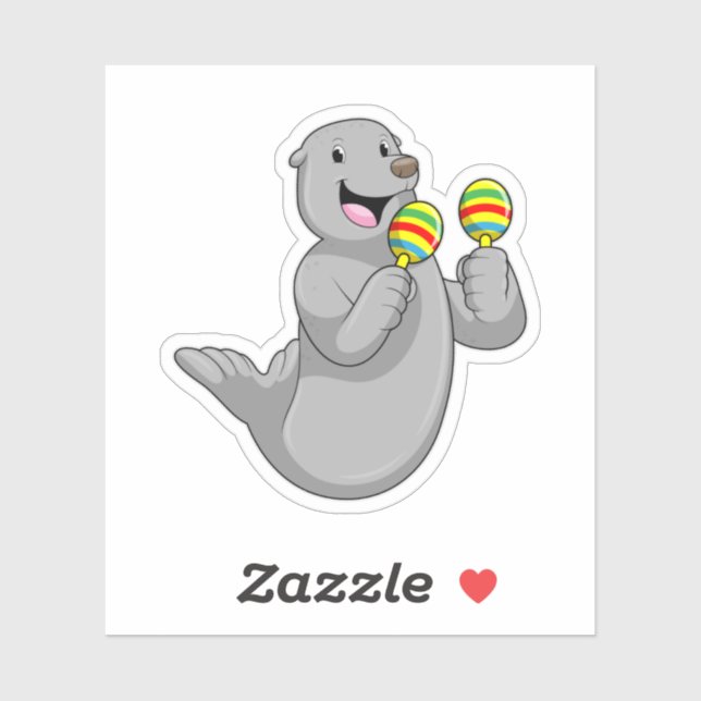 Seal as Musician with Maracas (Sheet)