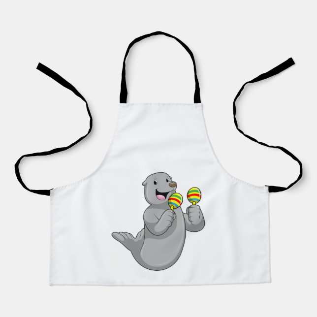 Seal as Musician with Maracas Apron (Front)
