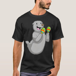 Seal as Musician with Maracas T-Shirt