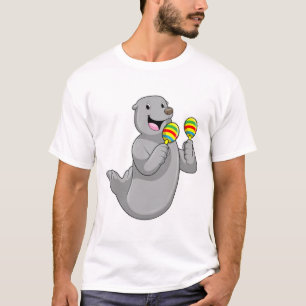 Seal as Musician with Maracas T-Shirt