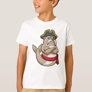 Seal as Pirate with Pirate hat T-Shirt