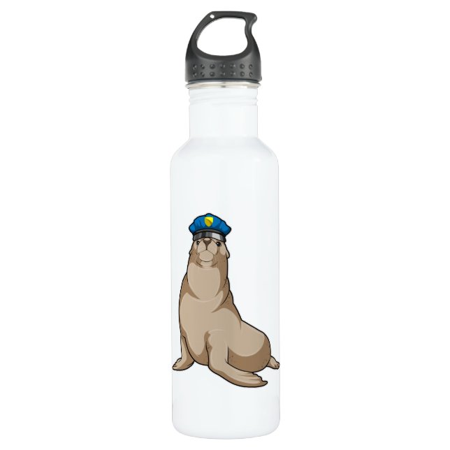 Seal as Police officer 710 Ml Water Bottle (Front)