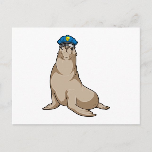 Seal as Police officer Postcard (Front)