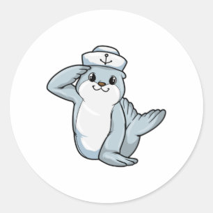 Seal as Sailor with Sailor hat