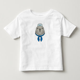 Seal as Sailor with Sailor hat Toddler T-Shirt