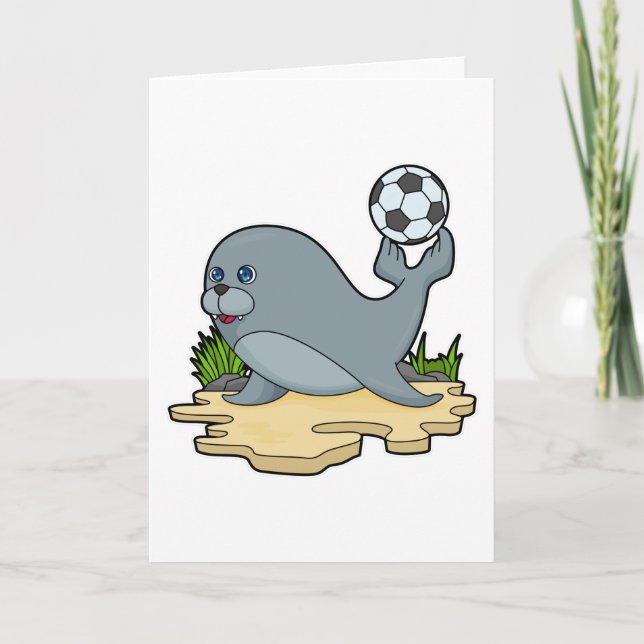 Seal as Soccer player with Soccer Card (Front)