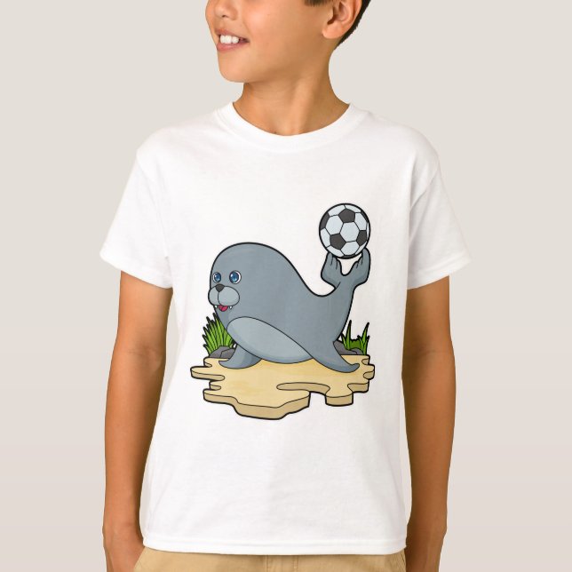 Seal as Soccer player with Soccer T-Shirt (Front)
