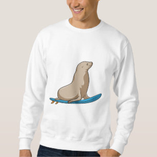 Seal as Surfer with Surfboard Sweatshirt