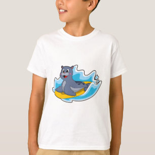 Seal as Surfer with Surfboard T-Shirt