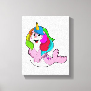 Seal as Unicorn Canvas Print
