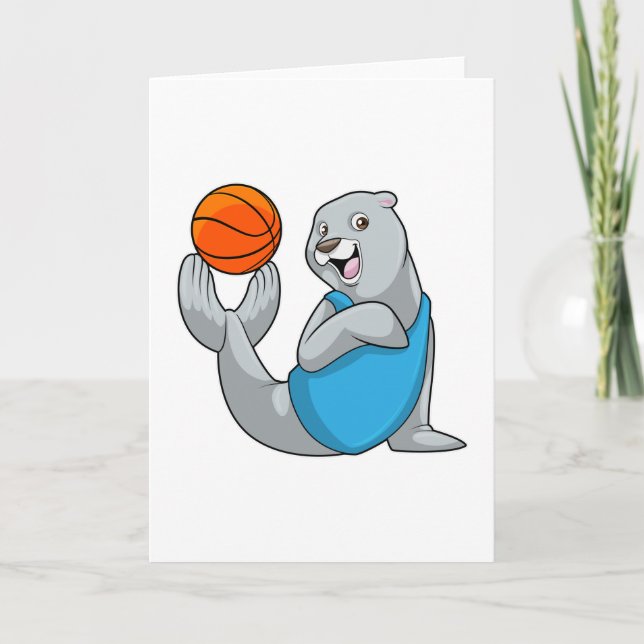 Seal at Basketball Sports Card (Front)