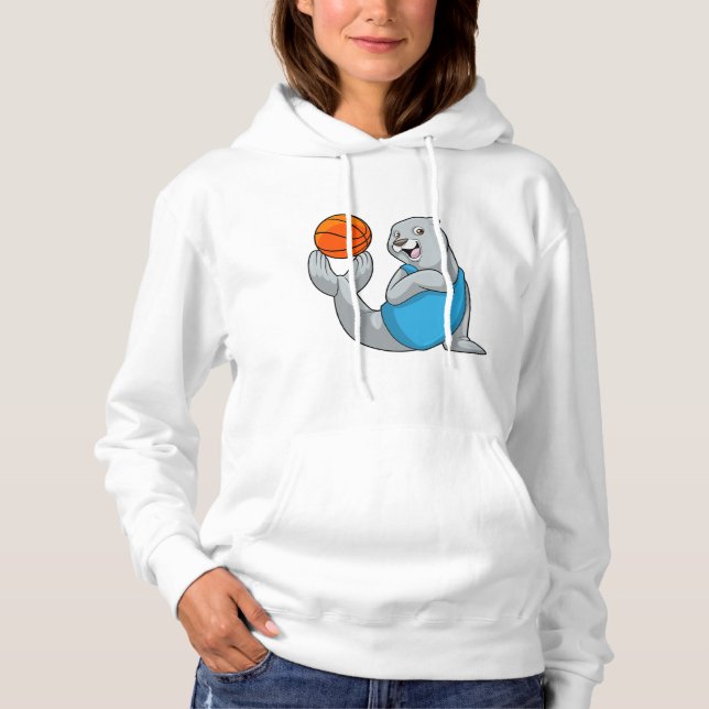 Seal at Basketball Sports Hoodie (Front)