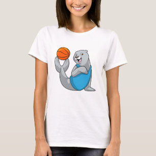 Seal at Basketball Sports T-Shirt