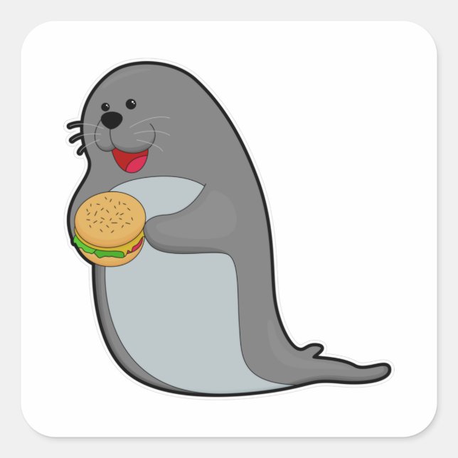 Seal at Eating with Burger (Front)