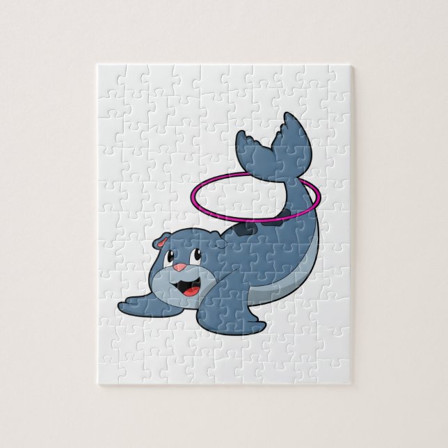 Seal at Fitness with Fitness tires.PNG Jigsaw Puzzle (Vertical)