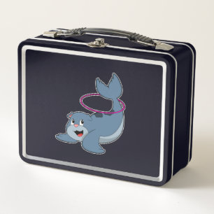 Seal at Fitness with Fitness tires.PNG Metal Lunch Box
