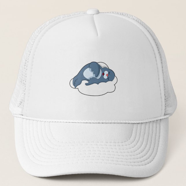 Seal at Sleeping on Cloud Trucker Hat (Front)
