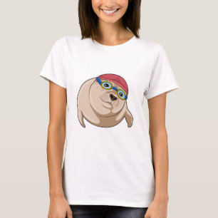 Seal at Swimming with Swimming goggles T-Shirt