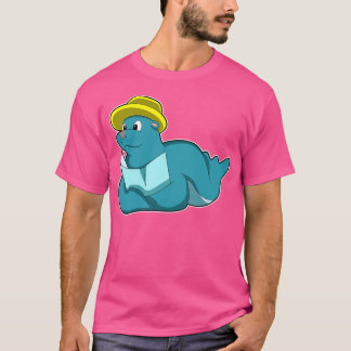 Seal at Walking with Map T-Shirt