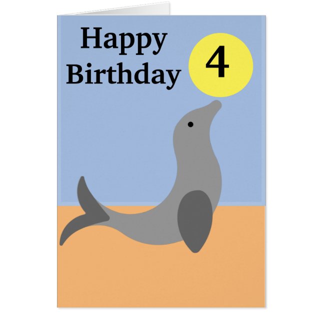 Seal balancing a yellow ball age (Front)