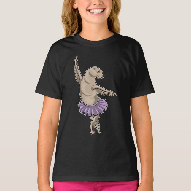 Seal Ballerina Ballet Dance T-Shirt (Front)