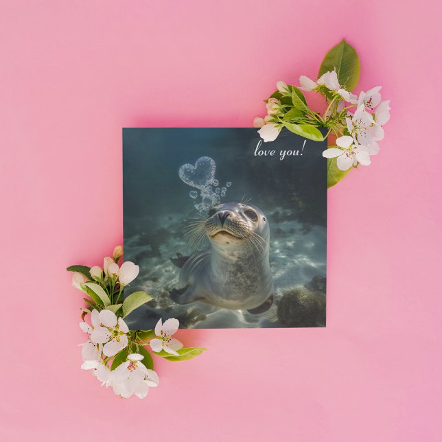 seal blowing heart bubbles (Creator Uploaded)