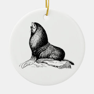 Seal Ceramic Tree Decoration