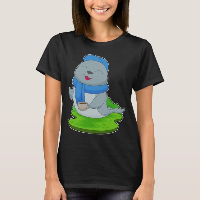 Seal Coffee Cup T-Shirt (Front)