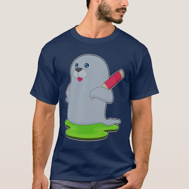 Seal Cricket Cricket bat T-Shirt (Front)