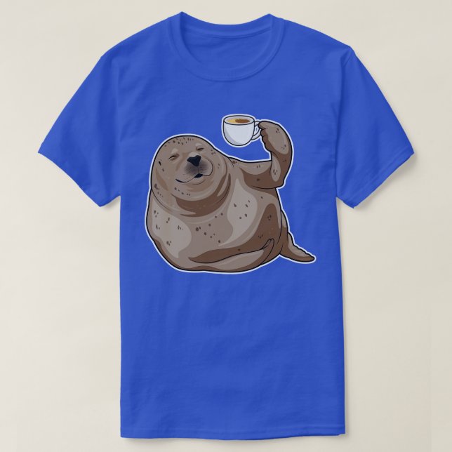 Seal Cup Coffee T-Shirt (Design Front)