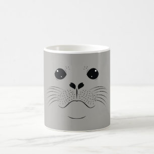 Seal face silhouette coffee mug