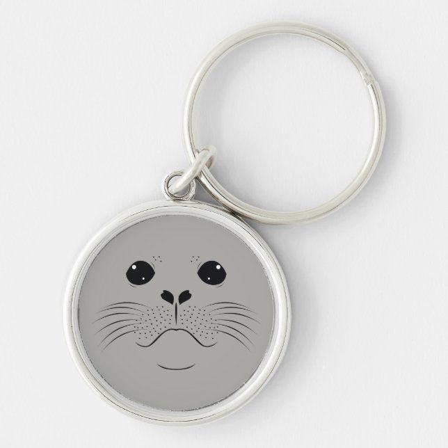 Seal face silhouette key ring (Front)