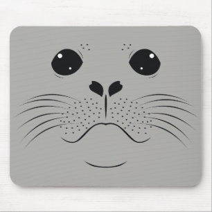 Seal face silhouette mouse mat