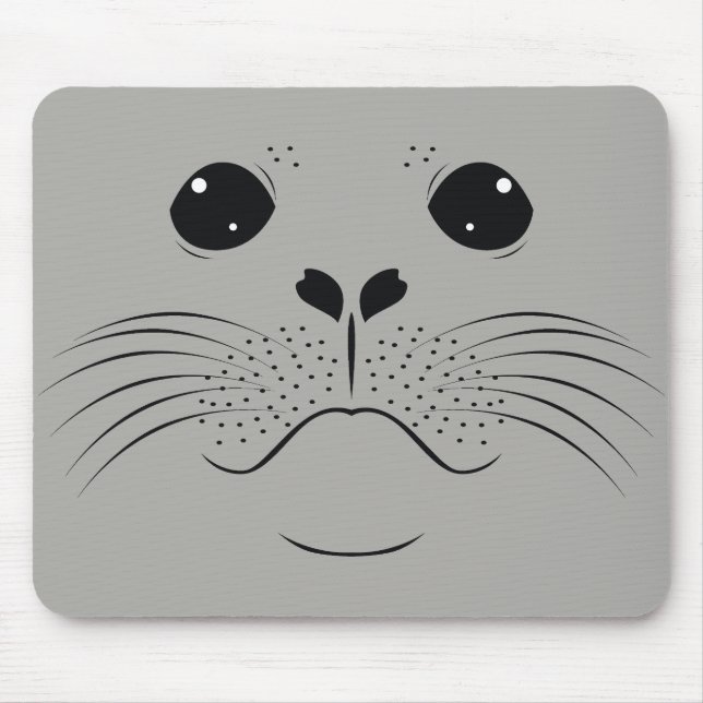 Seal face silhouette mouse mat (Front)