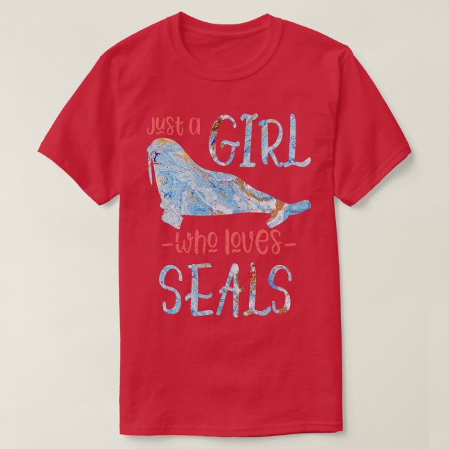 Seal Girls Gift Animal Sea Lion T-Shirt (Design Front)