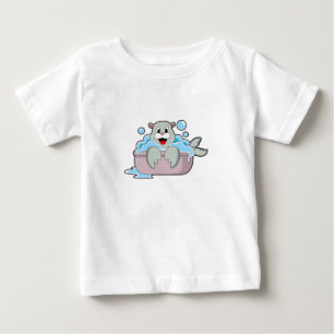 Seal in Bathtub Baby T-Shirt