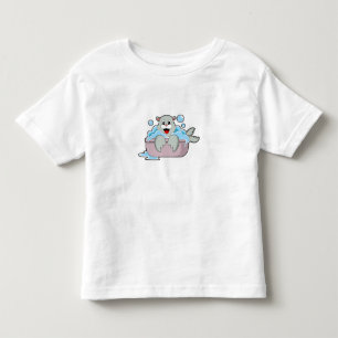 Seal in Bathtub Toddler T-Shirt