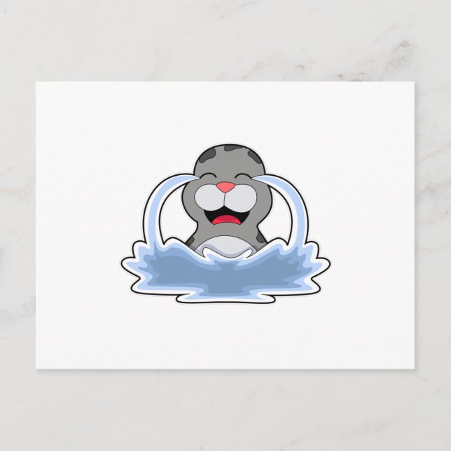 Seal in Water Postcard (Front)