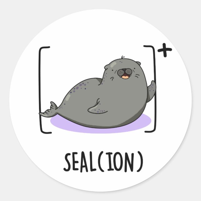 Seal Ion Funny Sea Lion Pun  (Front)