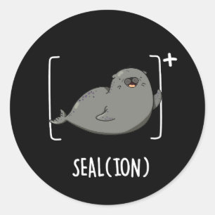 Seal Ion Funny Sea Lion Pun Dark BG