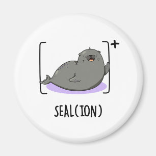 Seal Ion Funny Sea Lion Pun Magnet