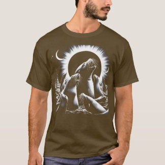 Seal Lover Sea Solar Eclipse Of April 8 2024 Seals T-Shirt