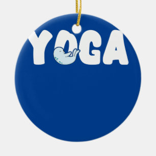 Seal Ocean Water Yoga Sea Animal Marine Mammal Ceramic Tree Decoration