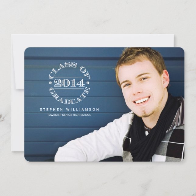 Seal of 2014 Photo Graduation Party Invitation (Front)
