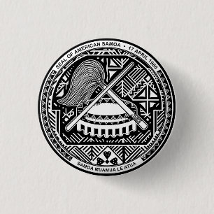 Seal of American Samoa 3 Cm Round Badge