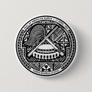 Seal of American Samoa 6 Cm Round Badge