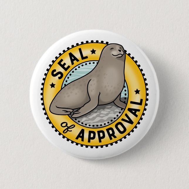 Seal of Approval 6 Cm Round Badge (Front)