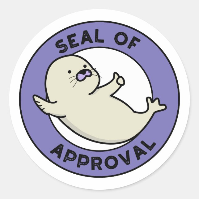 Seal Of Approval Funny Seal Pun  (Front)